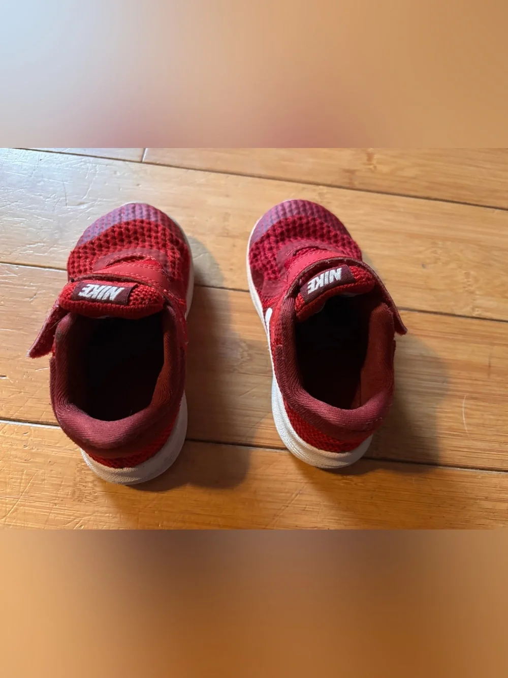 Nike sneakers. Toddler size 7. Velcro closure .